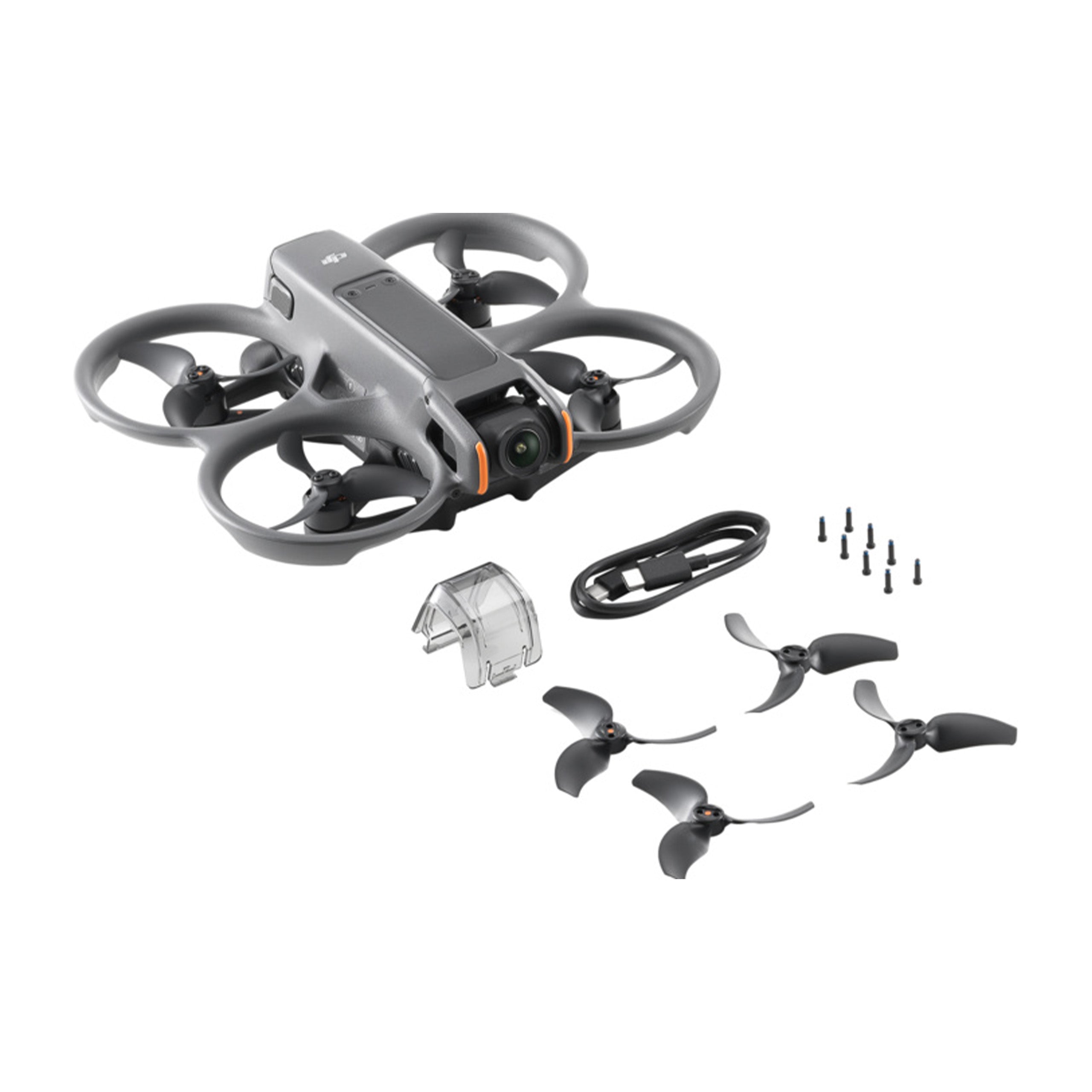 DJI Avata 2 nur Drohne mit Rotoren und Ladekabel